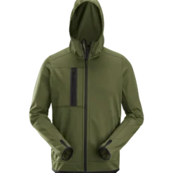 Snickers hættetrøje fleece khaki grøn str. M