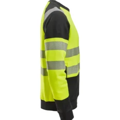 Snickers 2831 sweatshirt Hi-Vis gul/sort str. L