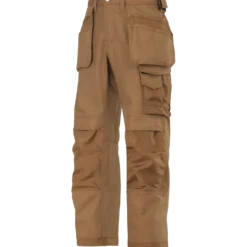 Snickers Workwear håndværkerbukser med hylsterlommer Canvas+ brun/sort str. 50