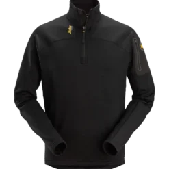 Snickers Workwear pullover med lynlås Body Mapping sort str. L