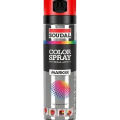 Soudal spraymaling coluorspray fluo rød 500 ml
