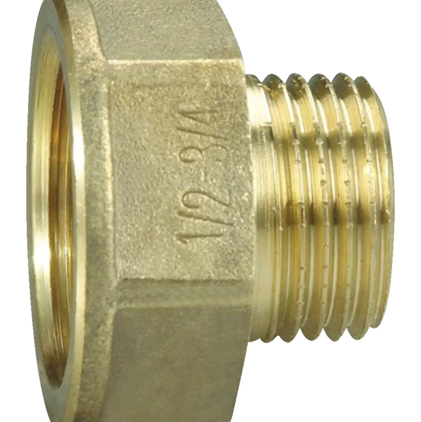 Spidsmuffe 1/2"x3/8" messing