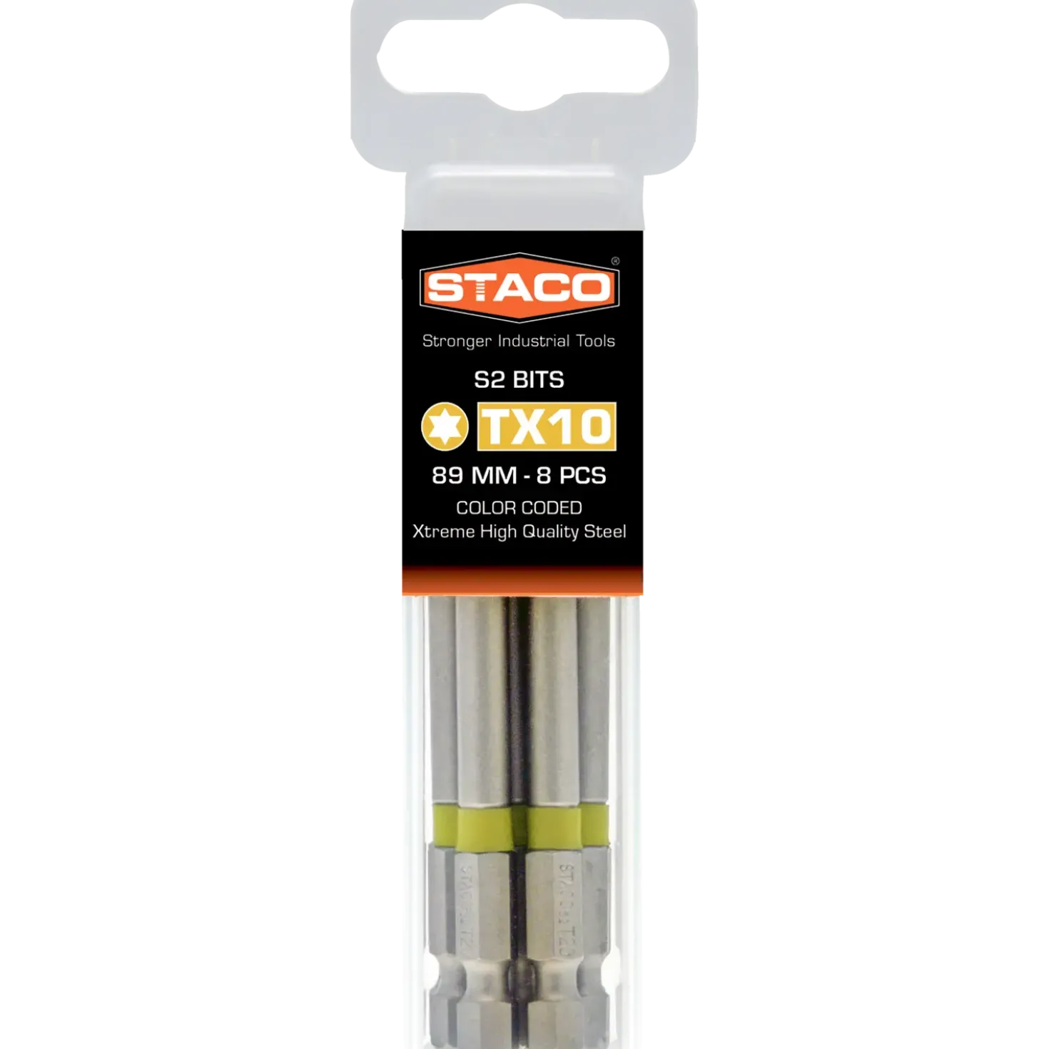 STACO bit TX10 89 mm farvekode gul 8 stk