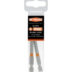Staco 1/4" PH2 bit orange 89 mm 2 stk.
