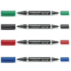 Staedtler permanent marker sort duo fin/mellem