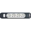 4-stikdåse med ledning og USB A+C 1,4m