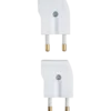 Stikprop vinkel hvid 2 stk