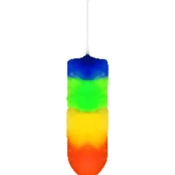 Støvkost 70 cm regnbuefarve