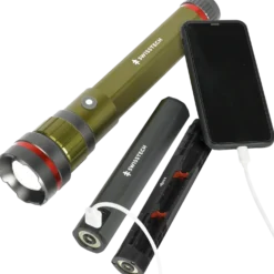 Swisstech Zuverlässig lommelygte m/powerbank 6500 lumen