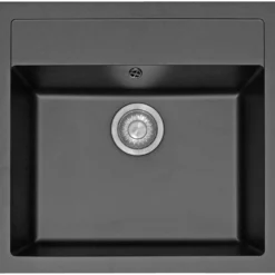 Tectonite vask grafit metallic - 49x37 cm inkl. strainer og bagplade