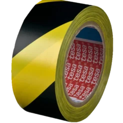Tesa advarselstape gul/sort 33 m x 50 mm