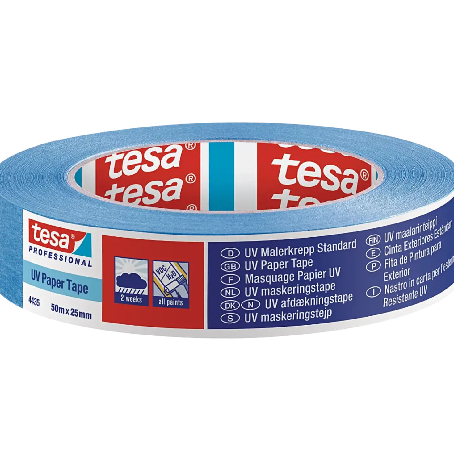 Tesa afdæknings/malertape blå 50 m x 25 mm