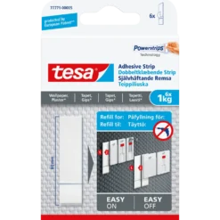 Tesa® dobbeltklæbende strips t/tapet og gips (1 kg) - 6-pk