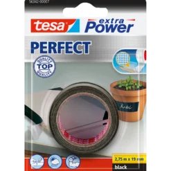 Tesa® extra Power Perfect, sort 2,75 m x 19 mm