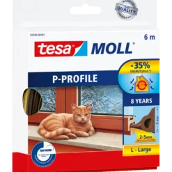 Tesamoll® P-Profil, brun 9 mm x 6 m