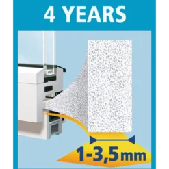 Tesamoll® Standard I-profil skumliste t/vinduer og døre hvid 9 mm x 6 m