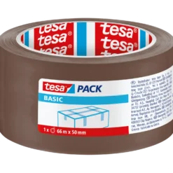 Tesapack® Basic pakketape 50 mm x 66 m brun