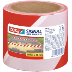 Tesa® Signal Afspærringstape 80 mm x 100 m rød-hvid