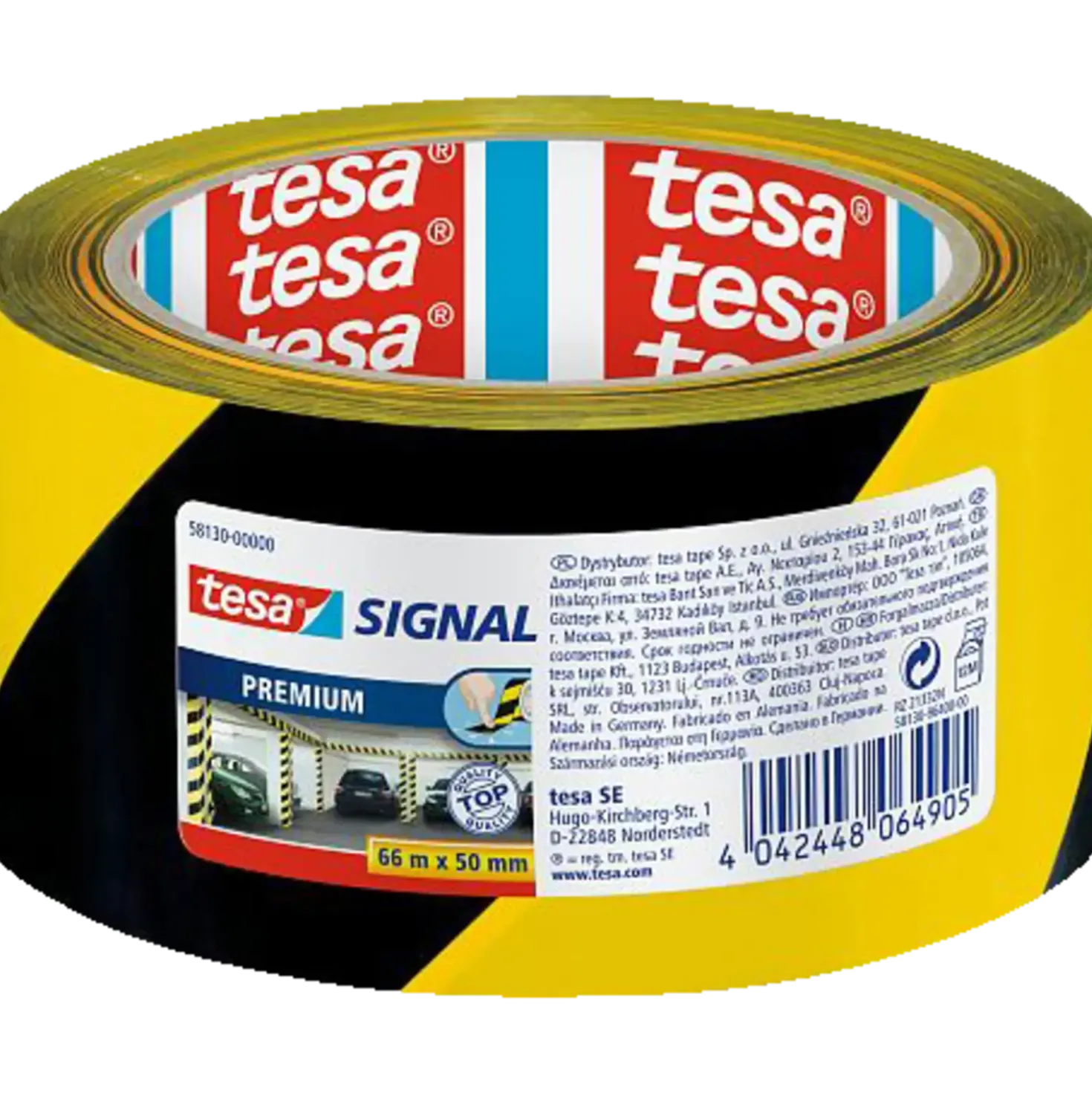 Tesa® Signal Premium advarselestape 50 mm x 66 m