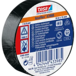 Tesa Tesaflex isoleringstape 10 m x 15 mm sort
