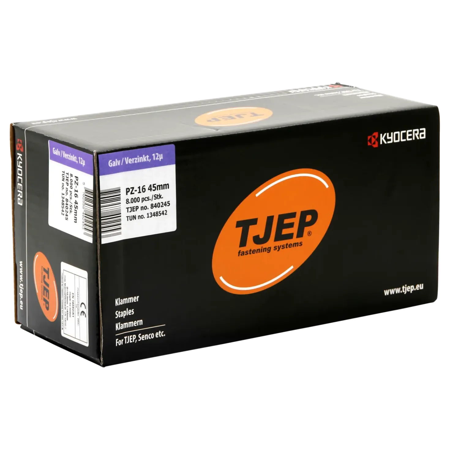 Tjep PZ-16 klamme 45 mm 8000 stk