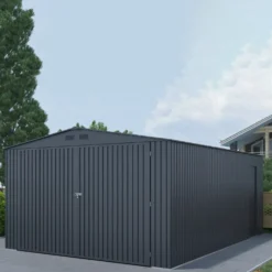 Torben redskabsskur 20,5 m², stål, mørkegrå