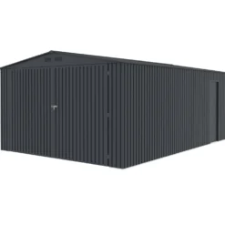 Torben redskabsskur 20,5 m², stål, mørkegrå