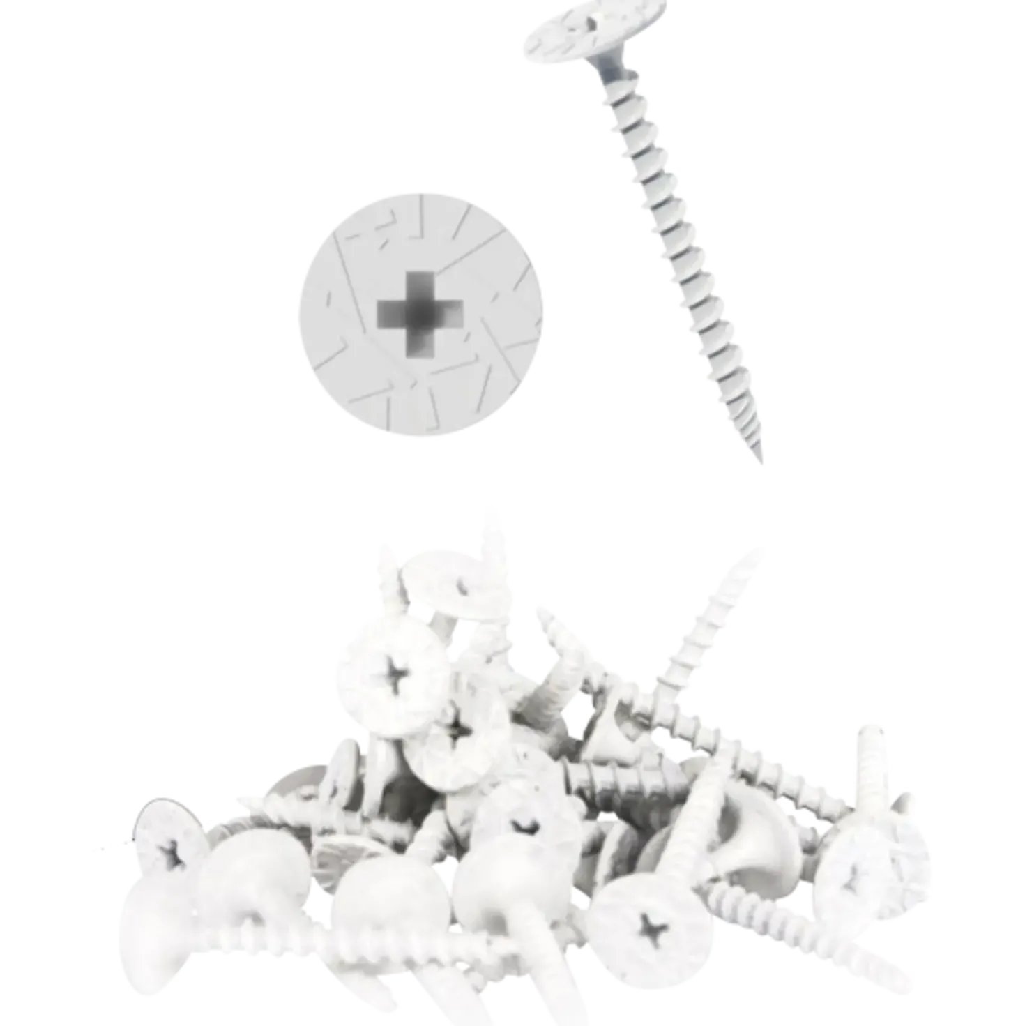 Troldtekt® strukturskrue til træ og stål 4,2x45 mm hvid 100 stk.