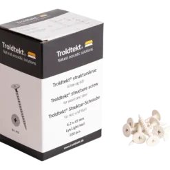 Troldtekt® Strukturskrue Til Træ Og Stål 4,2X45 Mm Lys Natur 100 stk .