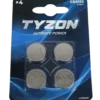 Tyzon CR2032 lithiumbatterier 4 stk