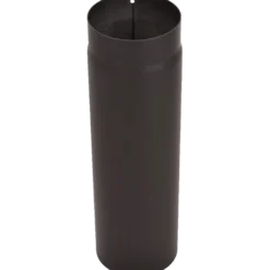 Varde pejserør med indkravning sort, 25 cm