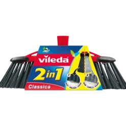 Vileda Classic 2in1 kost u/skaft sort/grå