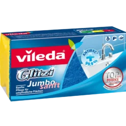 Vileda Glitzi Jumobo badeværelsessvamp gul