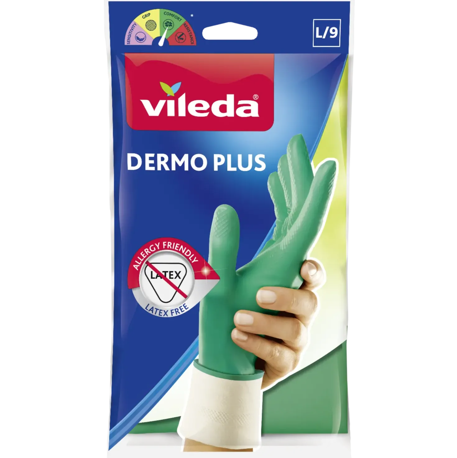 Vileda gummihandske grøn str. L
