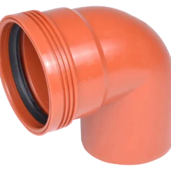 Wavin kloakrør PP rød bøjning 88,5° x 110 mm