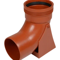 Wavin Wafix kloakrør PP rød fodbøjning 88,5°x110 mm