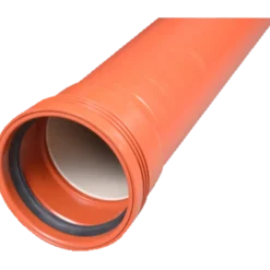 Wavin Wafix kloakrør PP SN4 rød med muffe 110x2000 mm