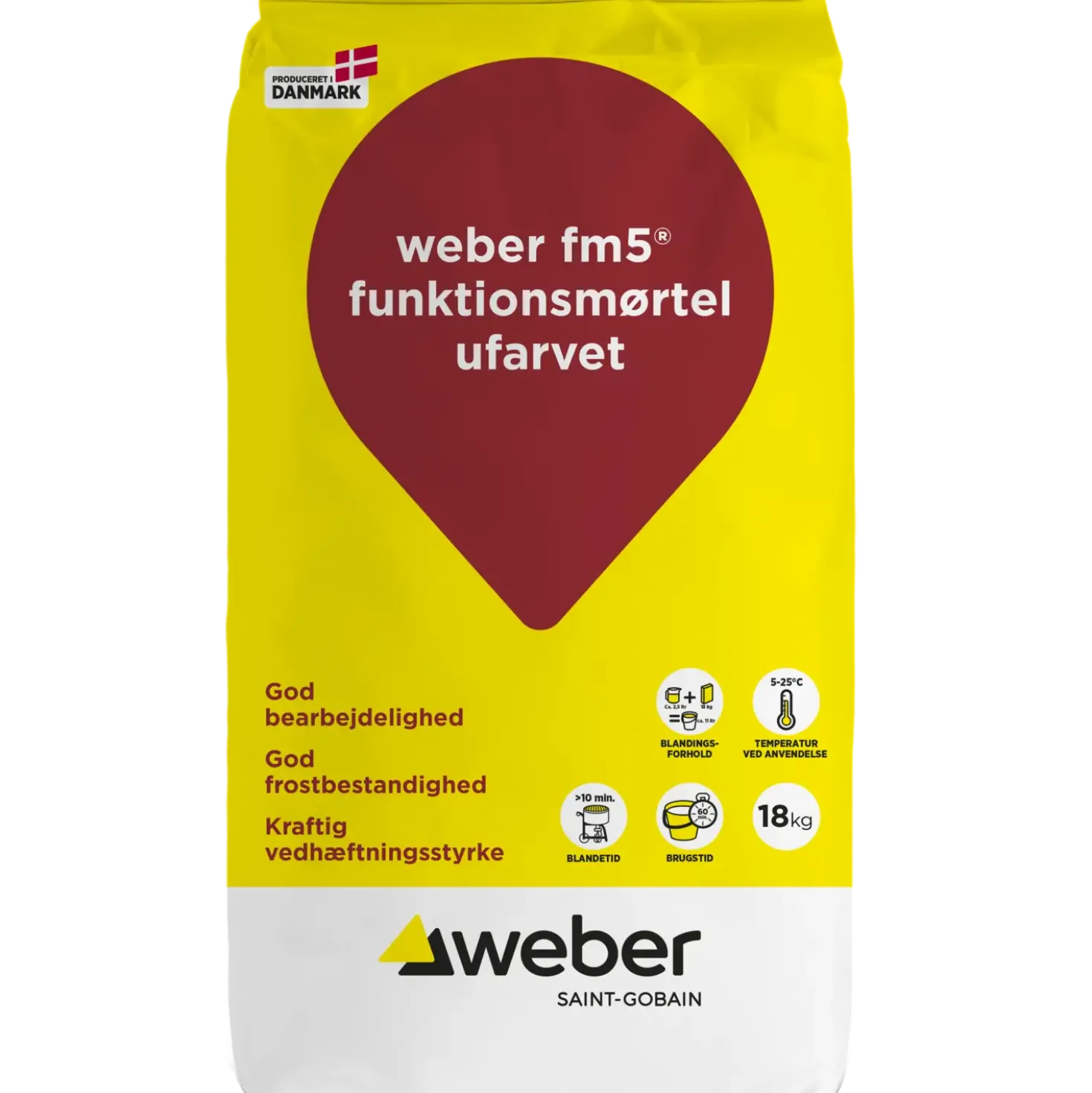 Weber FM5R funktionsmørtel ufarvet 18 kg