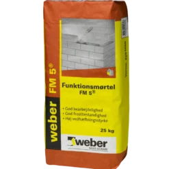 Weber FM5R funktionsmørtel ufarvet 25 kg.