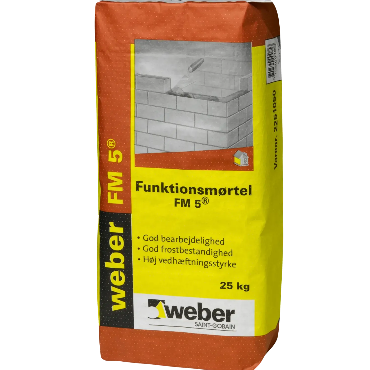 Weber FM5R funktionsmørtel ufarvet 25 kg.