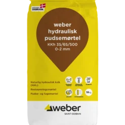 Weber hydraulisk pudsemørtel KKh 35/65/500 0-2 mm 18 kg