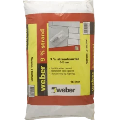 Weber 9% strandmørtel 0-2 mm 15L