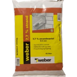 Weber 7,7% strandmørtel 0-2 mm. 15 L