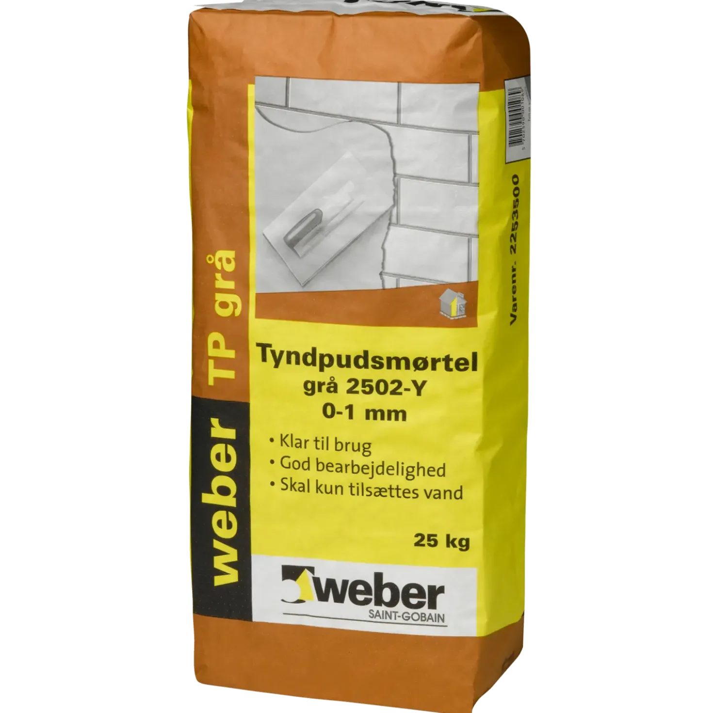 Weber tyndpudsmørtel, 25 kg, grå